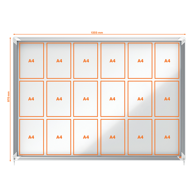 Binnenvitrine Nobo Premium Plus 18xA4 schuifdeur magnetisch — Photo 2 sur 2