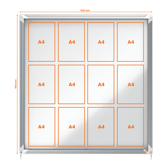 Binnenvitrine Nobo Premium Plus 12xA4 schuifdeur magnetisch — Foto 2 von 2