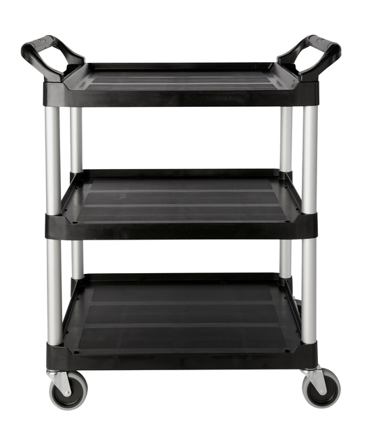 Serveerwagen Rubbermaid met 10cm zwenkwielen zwart — Foto 2 von 2