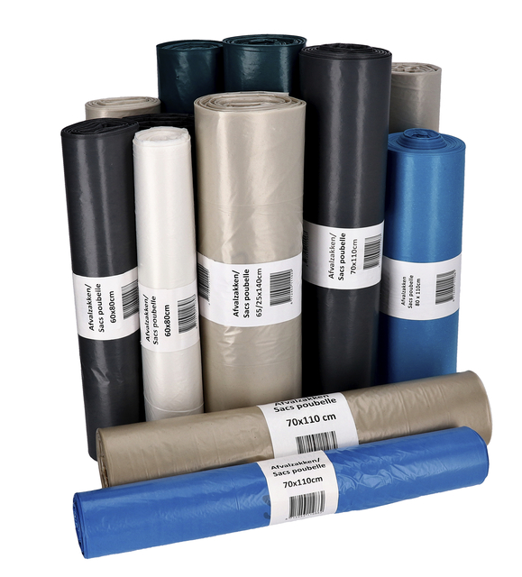 Afvalzak Cleaninq 60x80cm HDPE recycled T23 60L transparant — Foto 2 von 2