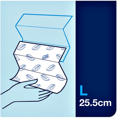 Handdoek Tork Xpress® H2 Multifold advanced 2-laags 21x180st wit 120398-3