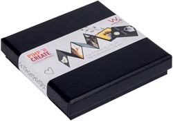 Leporello box walther design 11 foto's formaat 10x10 cm zwart