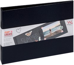 Fotoalbum walther design mini 24 foto's 13x18cm horizontaal zwart