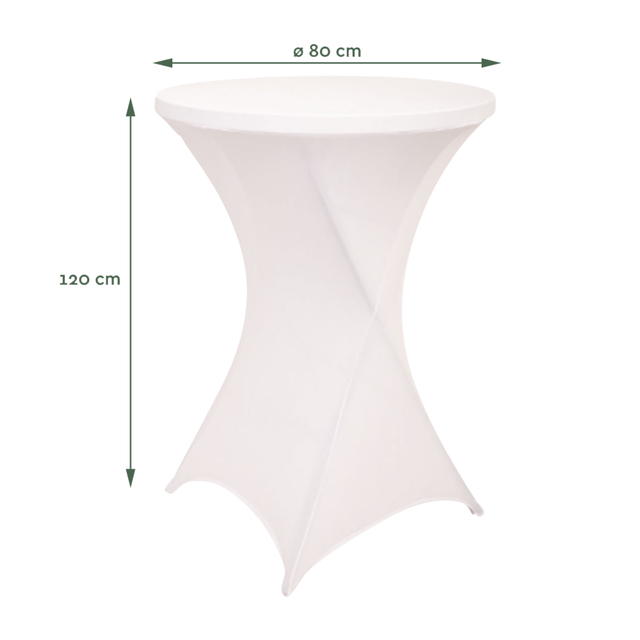 Tafelrok BRASQ voor statafel 80cm wit — Foto 2 van 2