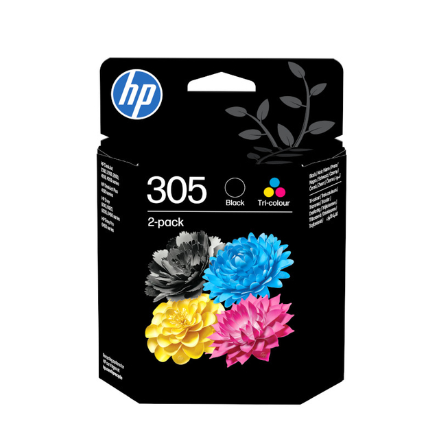 Inktcartridge HP 6ZD17AE 305 zwart + 3 kleuren