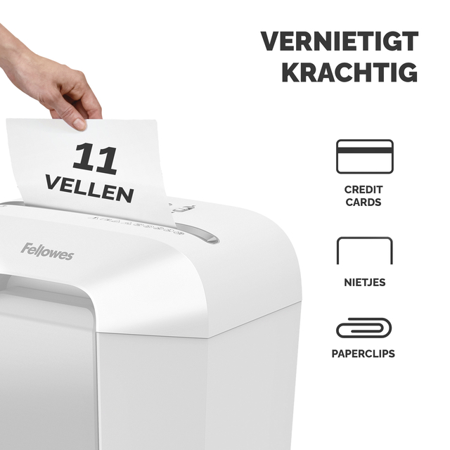 Papiervernietiger Fellowes Powershred LX70 snippers 4x40mm wit — Foto 2 von 2