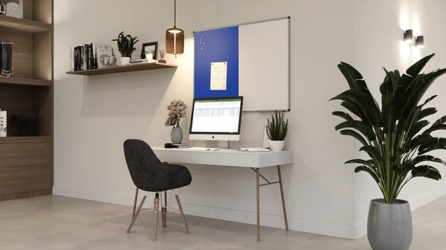 Combibord Legamaster UNITE blauw vilt-whiteboard 90x120cm — Foto 2 von 2