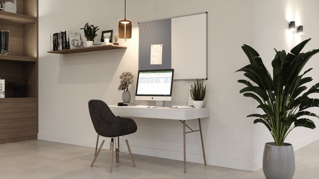 Combibord Legamaster UNITE grijs vilt-whiteboard 90x120cm — Foto 2 von 2