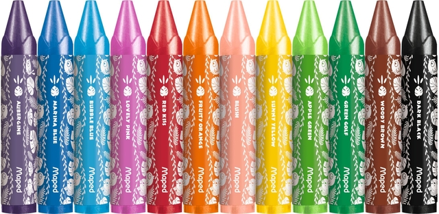 Waskrijt Maped Jungle Fever Jumbo set à 12 kleuren — Foto 2 von 2