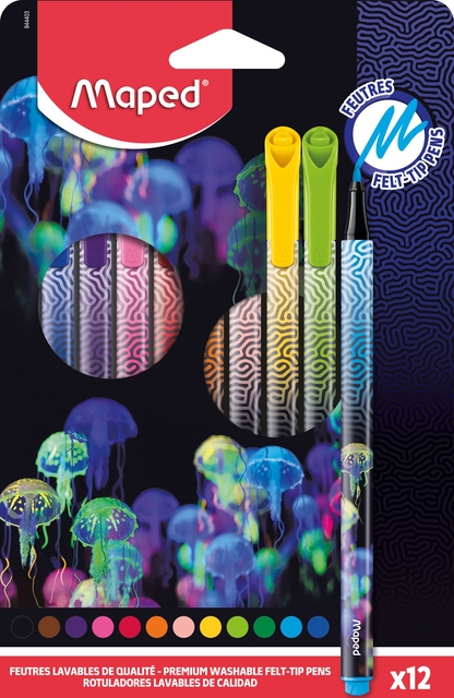Viltstift Maped Deepsea Paradise set à 12 kleuren