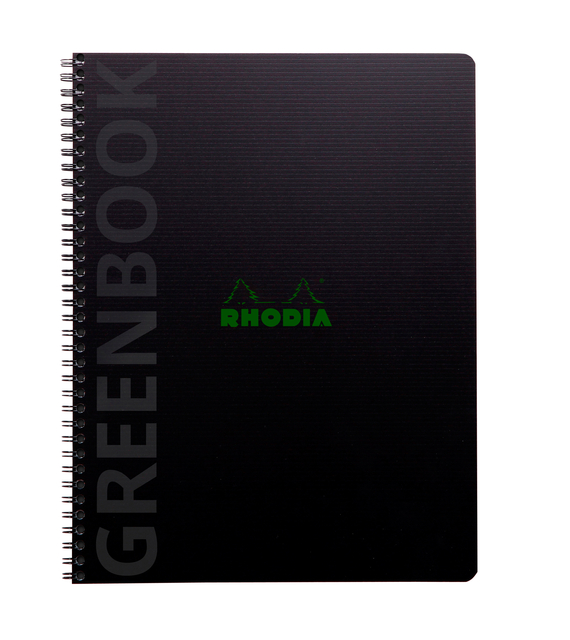 Notitieboek Rhodia Greenbook A4+ lijn 4-gaats 180 pagina's 90gr zwart — Photo 2 sur 2