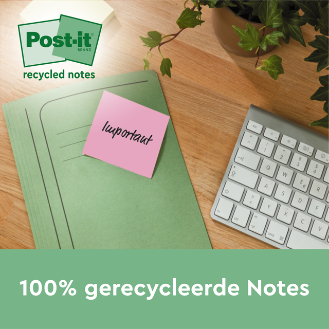 Memoblok 3M Post-it 622 RSS3COL 47.6x47.6mm assorti kleur 3 stuks — Foto 2 van 2