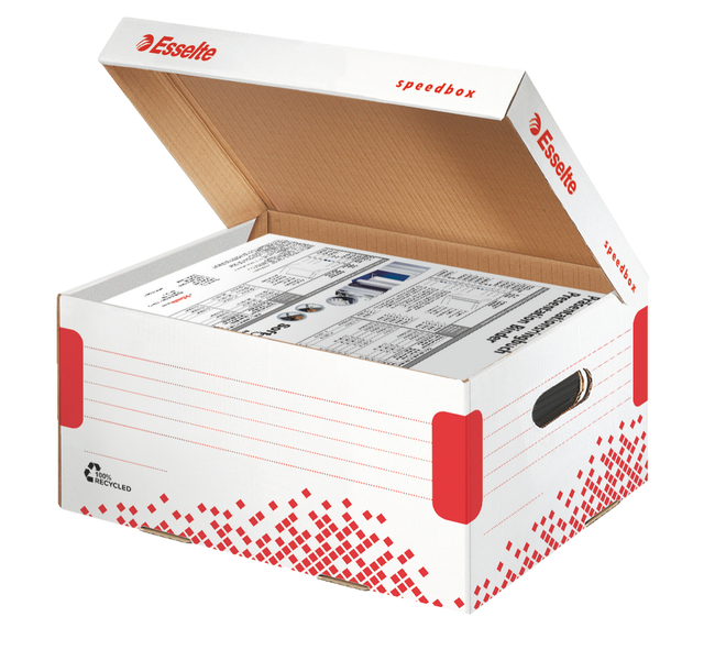Opberg- en transportdoos Esselte Speedbox 355x193x252mm wit — Foto 2 von 2