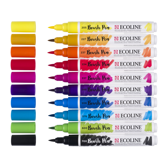 Brushpen Talens Ecoline set à 10 stuks primair — Foto 2 von 2