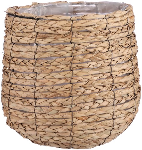 Plantenmand Mica Avalon zeegras rond 31x30cm lichtbruin