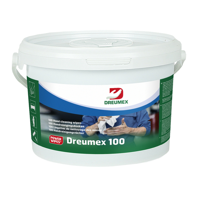 Handreinigingsdoek Dreumex 100 emmer 100 stuks wit