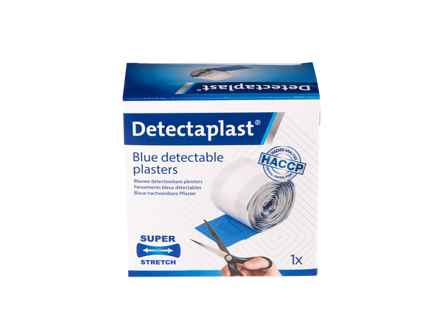 Elastische blauwe textielpleister Detectaplast 6cmx5m — Foto 2 van 2