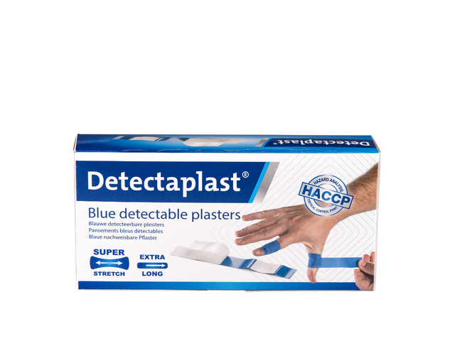 Elastische blauwe textielpleister Detectaplast 180x20mm 100 stuks — Foto 2 von 2