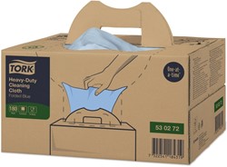 Reinigingsdoek Tork W7 Premium Heavy-Duty dispenserdoos 1-laags 180 vel blauw 530272