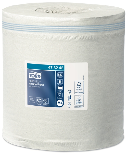 Poetspapier Tork M4 Reflex Advanced 1-laags 857 vel wit 473242 — Photo 2 sur 2