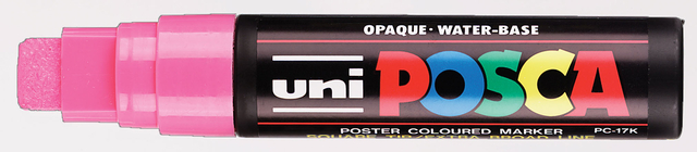 Paintmarker Uni POSCA PC17K extra breed rechthoek roze