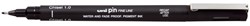 Fineliner Uni-ball Pin beitelpunt 1mm zwart