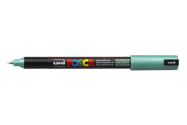 Paintmarker Uni POSCA PC1MR extra fijn metallic groen