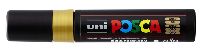 Paintmarker Uni POSCA PC17K extra breed rechthoek goud — Foto 2 von 2