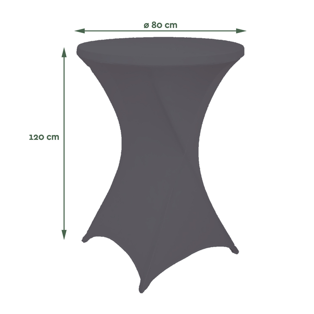 Tafelrok BRASQ voor statafel 80cm antraciet — Photo 2 sur 2