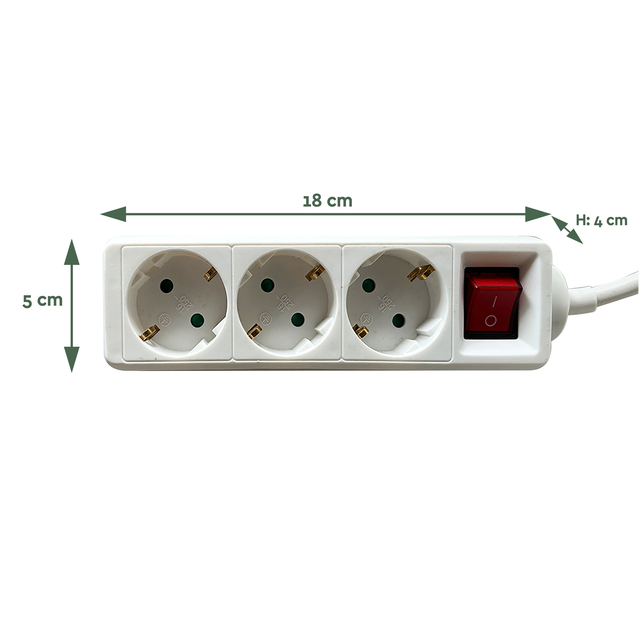 Stekkerdoos BRASQ  3 voudig 1.4 meter wit — Photo 2 sur 2