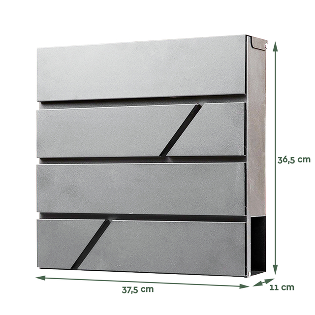 Brievenbus BRASQ PB200 Deluxe wand rvs — Foto 2 von 2