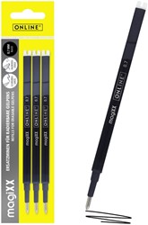 Gelschrijvervulling Online Magixx 0.7mm zwart blister à 3 stuks