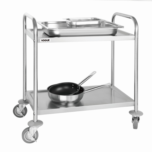 Serveerwagen Vogue met 2 plateaus 82.5x71 cm RVS — Foto 2 von 2