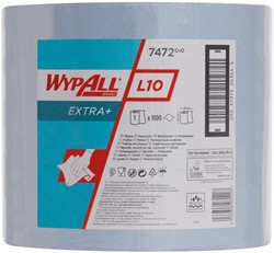 Poetsrol WypAll L10 EXTRA 1-laags 235mmx380m 1000 vel blauw 7472
