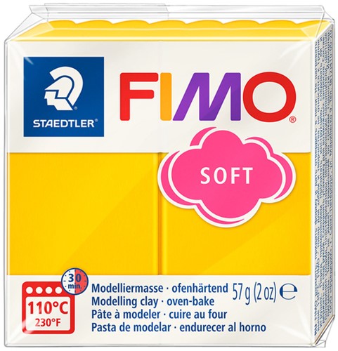 Boetseerklei Fimo soft 57 gram zonnegeel
