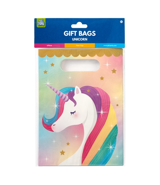 Cadeau tasjes Unicorn papier 23x16,5cm 6 stuks — Foto 2 van 2