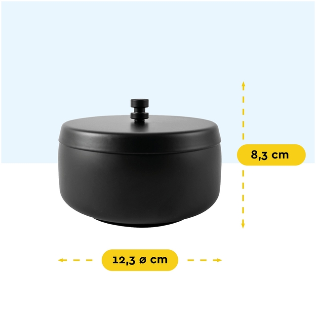 Asbak BRASQ tafelmodel 1 liter met deksel AT700 zwart — Photo 2 sur 2
