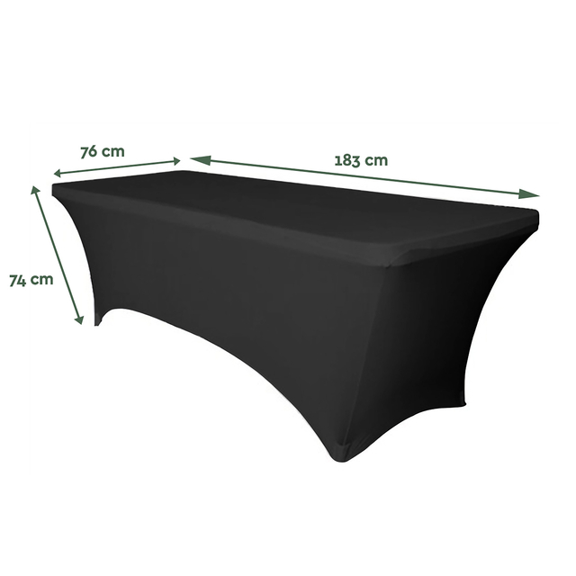 Tafelrok BRASQ 183x76x74cm zwart — Foto 2 van 2