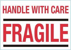 Waarschuwingsetiket IEZZY handle with care fragile 100mmx70mm 500 stuks