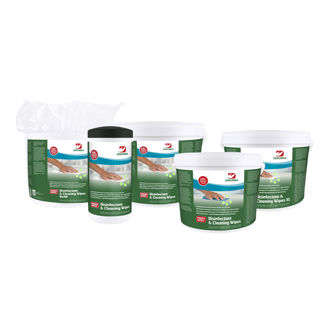 Desinfectiedoekjes Dreumex Disinfectant & Cleaning emmer 800 stuks wit — Foto 2 von 2