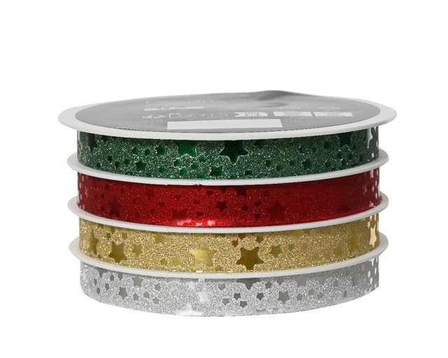 Cadeaulint Decoris rol met 4 kleuren assorti — Photo 2 sur 2