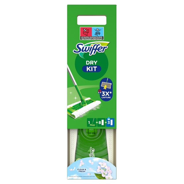 Vloerwissysteem Swiffer starterskit 8 dry en 3 wet