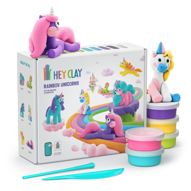 Klei Hey Clay eenhoorn set à 15 delen — Foto 2 van 2
