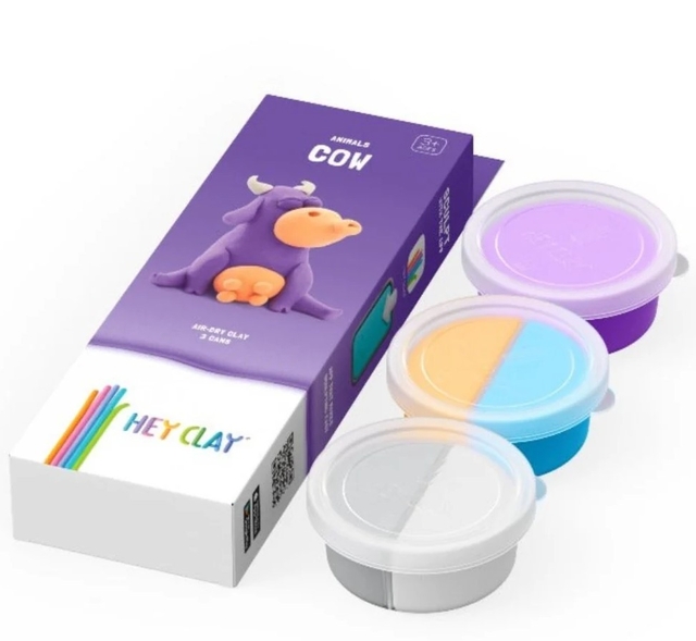Klei Hey Clay koe set à 3 delen — Foto 2 von 2