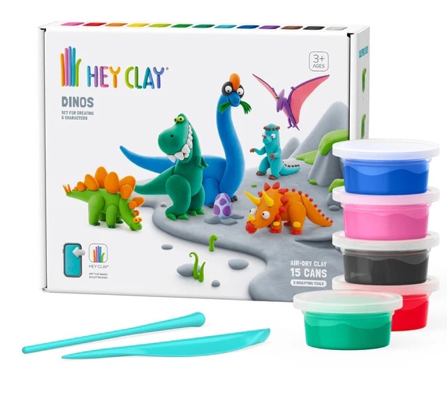 Klei Hey Clay dinos set à 15 delen — Foto 2 von 2