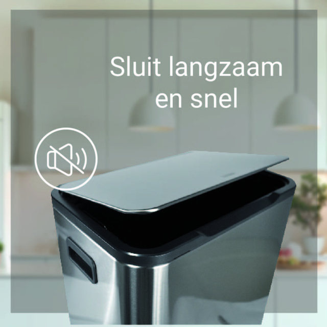 Pedaalemmer Desq 40 liter rvs zilver — Foto 2 von 2