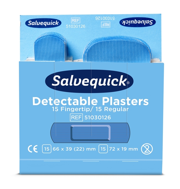 Pleisters Salvequick blauw detectabel mix 6x 30 stuks — Foto 2 von 2