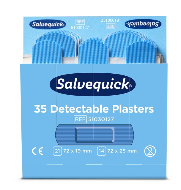 Pleisters Salvequick blauw detectable refill 6x 35 stuks — Foto 2 von 2