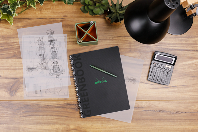 Notitieboek Rhodia Greenbook recycled A5+ lijn 160 pagina's 90gr sc — Photo 2 sur 2