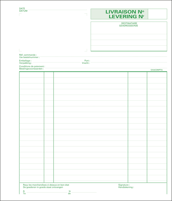 Leveringenboek Exacompta Manifold dupli 50vel Nl Fr — Foto 2 van 2